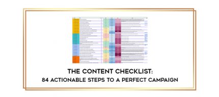 The Content Checklist: 84 Actionable Steps To A Perfect Campaign digital courses