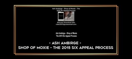 Ash Ambirge - Shop of Moxie - The 2015 Six Appeal Process digital courses