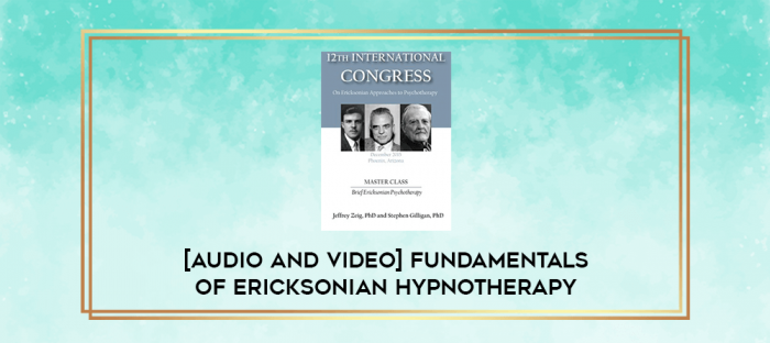 [Audio and Video] Fundamentals of Ericksonian Hypnotherapy Vol. IV digital courses
