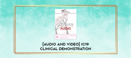 [Audio and Video] IC19 Clinical Demonstration 22 - Ericksonian Psychotherapy Based on Universal Wisdom - Teresa Robles