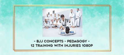 BJJ Concepts - Pedagogy - 12 Training With Injuries 1080p digital courses