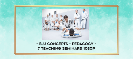 BJJ Concepts - Pedagogy - 7 Teaching Seminars 1080p digital courses