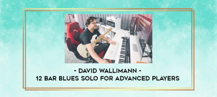 David Wallimann - 12 BAR BLUES SOLO FOR ADVANCED PLAYERS digital courses