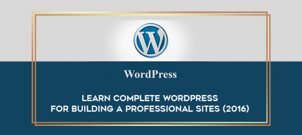 Learn Complete WordPress for Building a Professional Sites (2016) digital courses