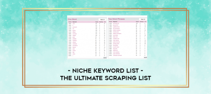 Niche Keyword List - The Ultimate Scraping List digital courses