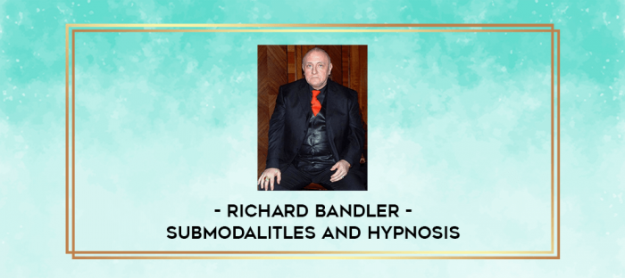 Richard Bandler - Submodalitles and Hypnosis digital courses