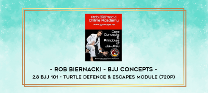 Rob Biernacki - BJJ Concepts - 2.8 BJJ 101 - Turtle Defence & Escapes Module (720p) digital courses