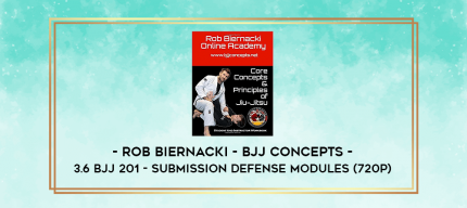 Rob Biernacki - BJJ Concepts - 3.6 BJJ 201 - Submission Defense Modules (720p) digital courses