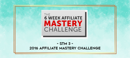 STM 3 - 2016 Affiliate Mastery Challenge digital courses