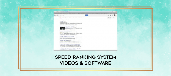 Speed Ranking System - Videos & Software digital courses