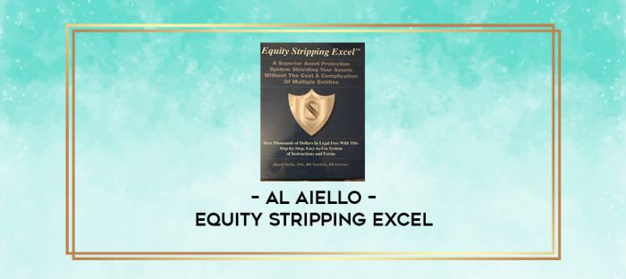 Al Aiello - Equity Stripping Excel digital courses