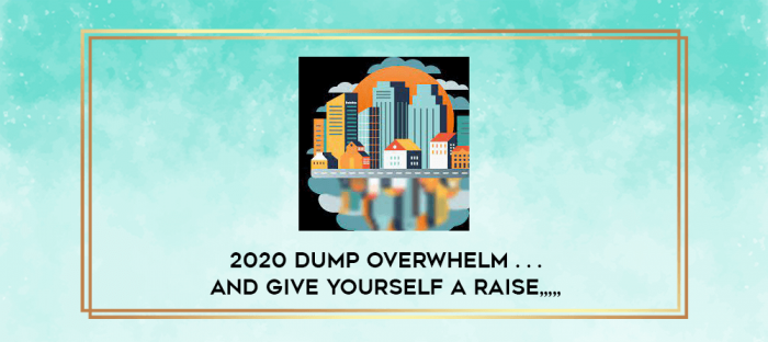 2020 Dump Overwhelm . . . and Give Yourself a Raise from https://imhlab.store