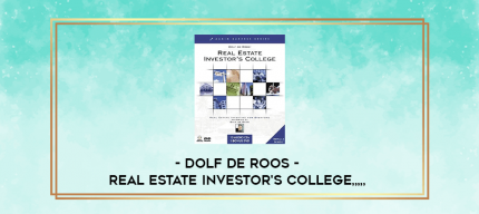 Dolf De Roos - Real Estate Investor's College from https://imylab.com