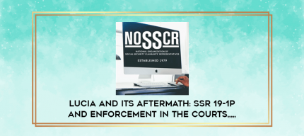 Lucia and Its Aftermath: SSR 19-1p and Enforcement in the Courts from https://imylab.com