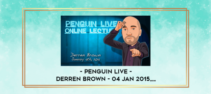 Penguin LIVE - Derren Brown - 04 Jan 2015 from https://imylab.com