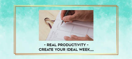 Real Productivity - Create Your Ideal Week from https://imylab.com