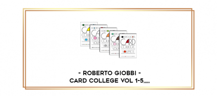Roberto Giobbi - Card College Vol 1-5 from https://imylab.com