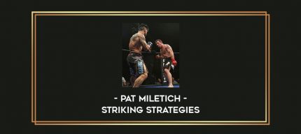 Pat Miletich - Striking Strategies Online courses