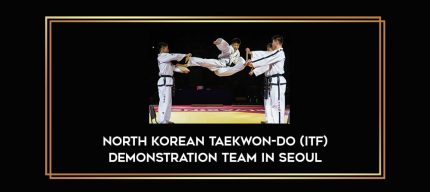 North Korean TaeKwon-do(ITF) Demonstration Team in Seoul Online courses
