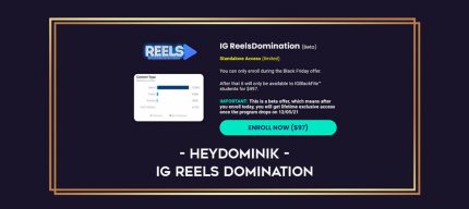 HeyDominik - IG Reels Domination Online courses
